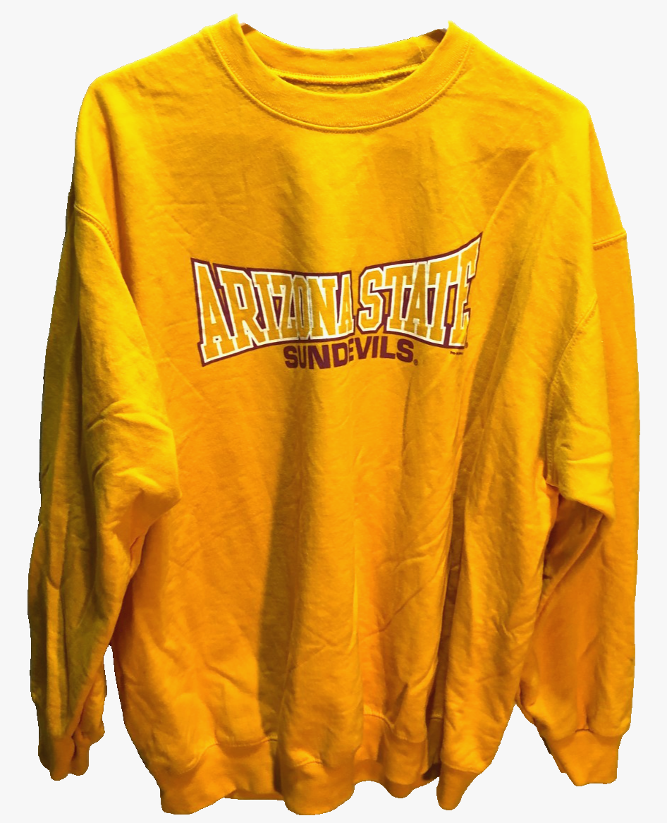 Arizona State Sun Devils NCAA Vintage 90s Pro-Ad Pac-12 Gold Sweatshirt XL
