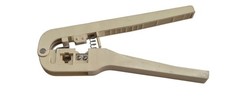 RJ11 RJ45 Ethernet Crimping Tool Beige Plastic Multi-Purpose Cable Connector Too