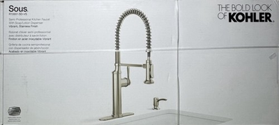 #ad #ad Kohler Sous Kitchen Faucet Stainless Finish **NEW** $160.00