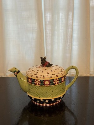 Vintage ME Ink 2000 Mary Engelbreit Scottie Dog Teapot By Michel & Co