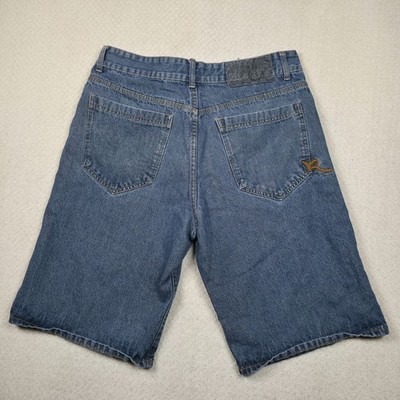 Vintage Rocawear Denim Jean Shorts Mens 36 Baggy Hip Hop Y2K Jorts Skater Logo