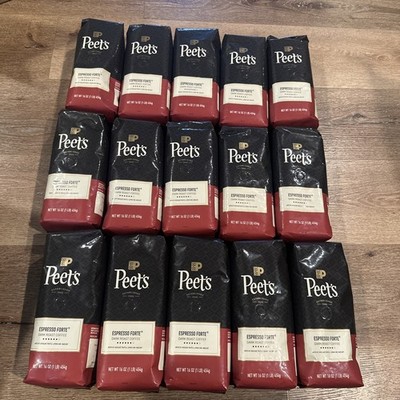 15 Pounds Peet s Espresso Forte Dark Roast Whole Beans