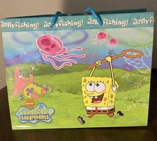 VTG 2001 SPONGEBOB SQUAREPANTS GIFT BAG Plankton, Gary, Patrick Nickelodeon RARE