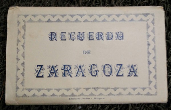 Bloc Postal RECUERDO DE ZARAGOZA con 10 postales Almacenes EL CICLON