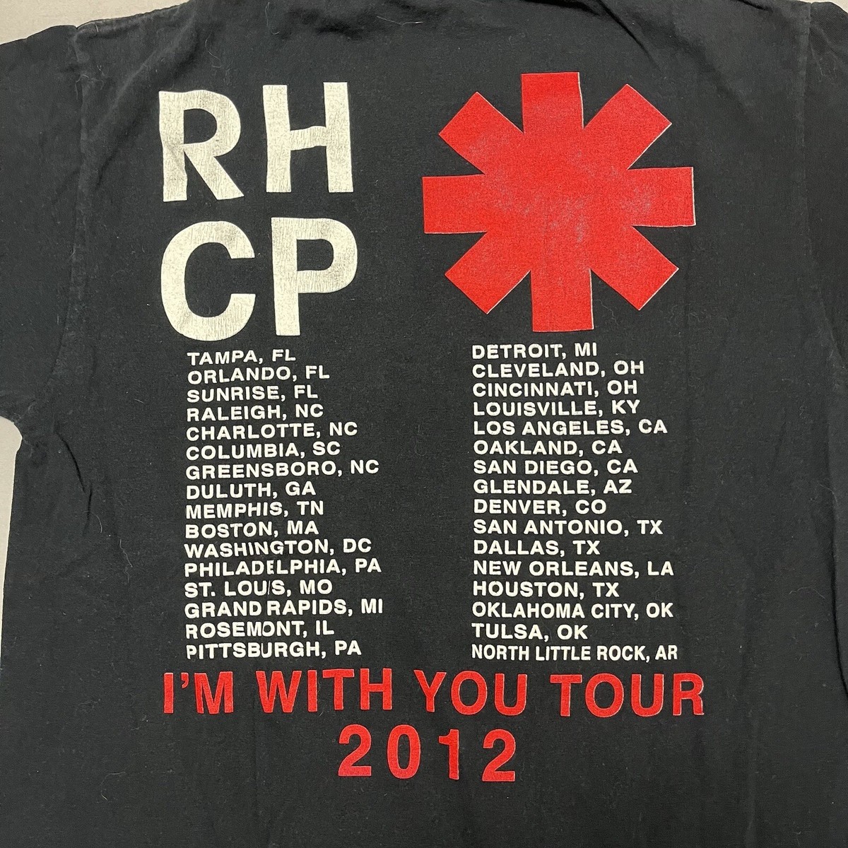 RED HOT CHILI PEPPERS /IM WITH YOU tシャツ Red Hot Chili Peppers - I'm with You 2012 Tampa-Winnipeg