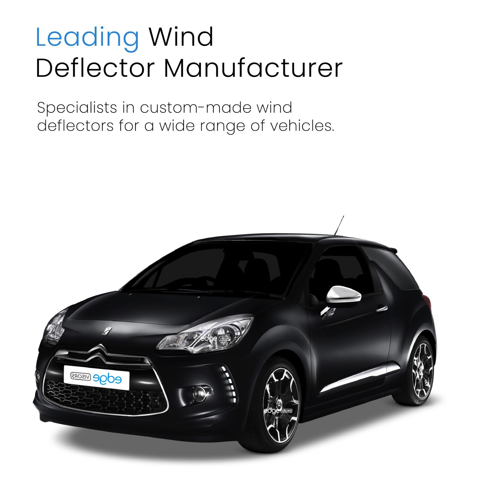 CITROEN DS3 20102019 3 Door Hatchback Wind Deflectors 2pc Edgevisors
