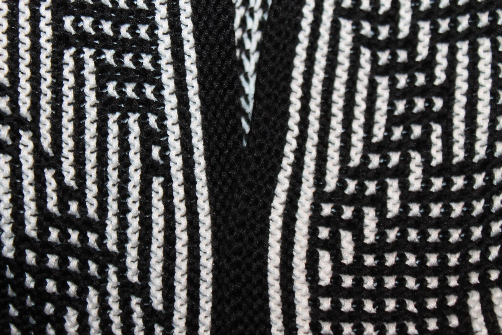 Pendleton black white cross stitch pattern cotton… - image 3