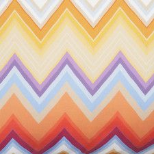 MISSONI ANDRES QUEEN DUVET COVER SHAMS SET CHEVRON ZIGZAG ORANGE BLUE RED ITALY