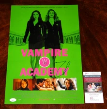 ZOEY DEUTCH "ROSE HATHAWAY" SIGNED VAMPIRE ACADEMY 12X18 POSTER JSA COA!!