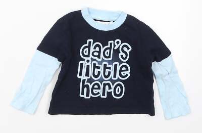 Early Days Jungen blau Baumwollmischung T-Shirt Größe 6-9 Monate Pullover-D