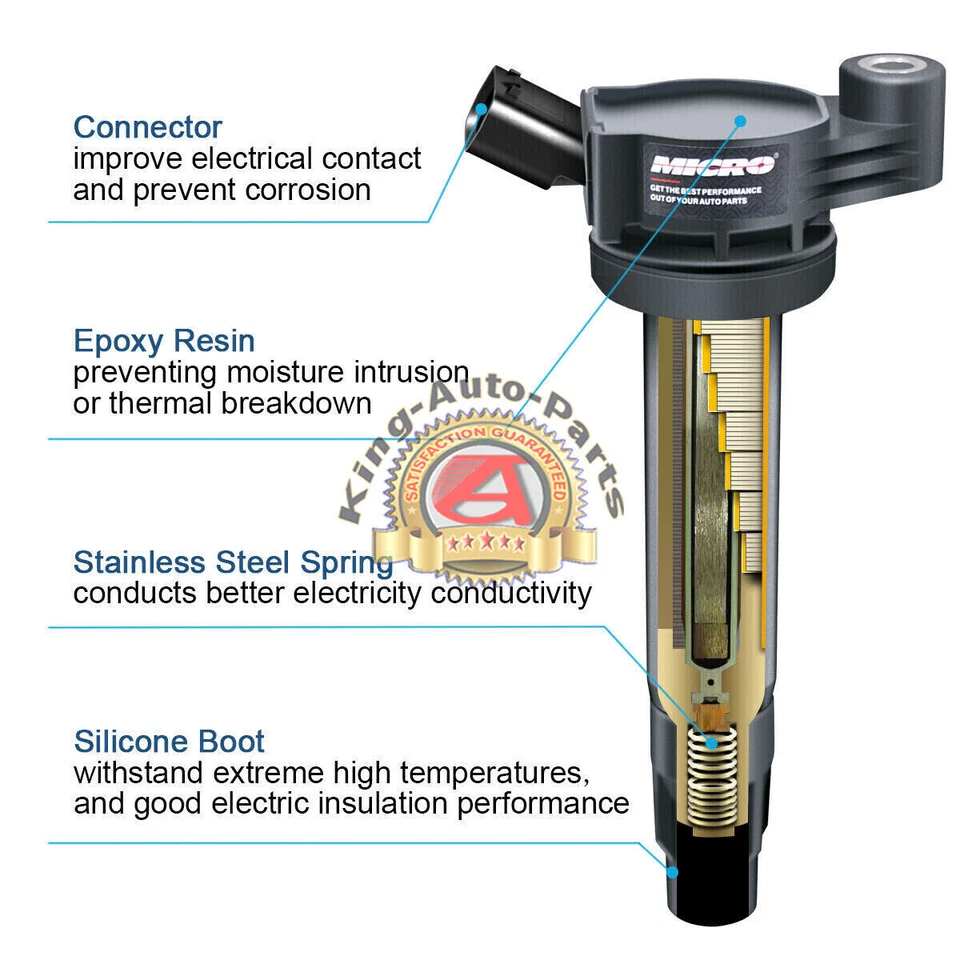 6x OEM Quality Ignition coil & spark plug for Toyota Camry Sienna Lexus ES330 Foto 3 de 4