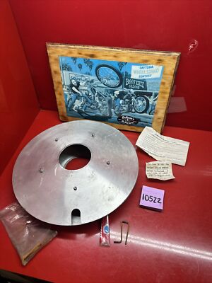 Harley Sumax Custom Wheel Covers Spun Aluminum Disc Spoke Wheel Vintage Chopper 