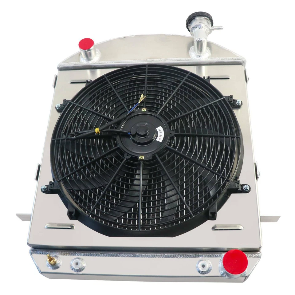 4Row Radiator Fan Shroud Fits 1917-1927 1922 Ford Model T-Bucket Chevy V8 Foto 4 de 4