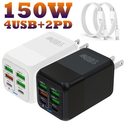 150W Super Fast Charger Adapter & Cable For iPhone 16 15 Pro Max 14 Plus 13 12