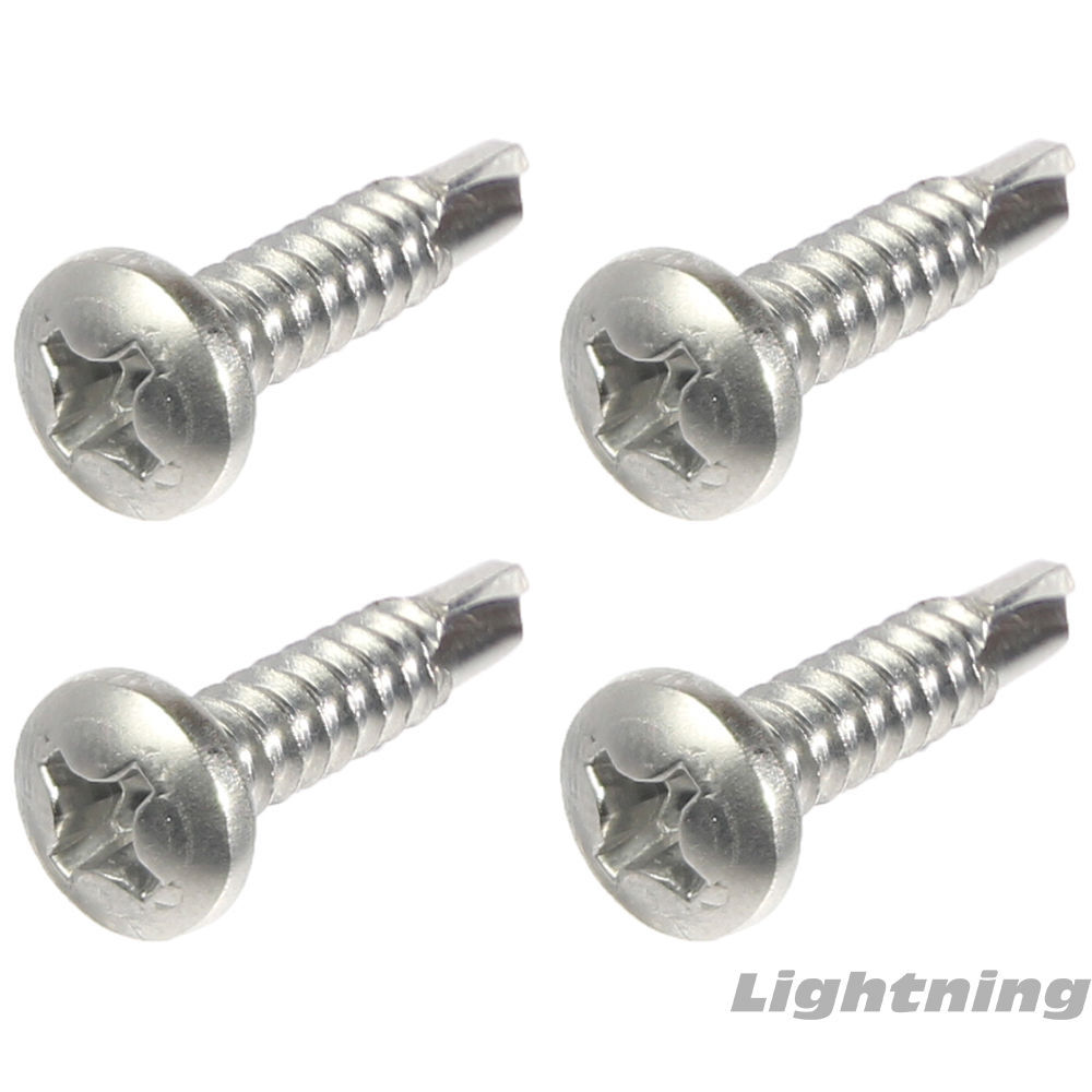 Self Drill Tek Screws Phillips Pan head Stainless Steel #12 x 2-1/2