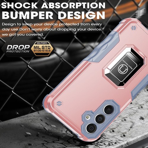 For Samsung Galaxy S24 FE - ShockProof Cover Case w/Ring Kick Stand - Picture 26 of 26