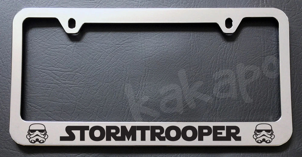 Star Wars Stormtrooper Chrome License Plate Frame