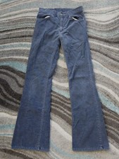 Vintage Levi's Corduroy Pants Womens 26 X 31 Blue Cords 70s