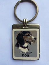 "LOVE IS MY DOG"  Keychain