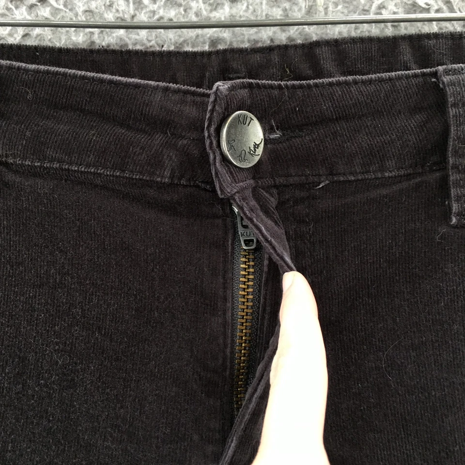 KUT From The Kloth Diana Skinny Corduroy Pants Womens 14 (actual 36x32) Black - Image 3 of 4