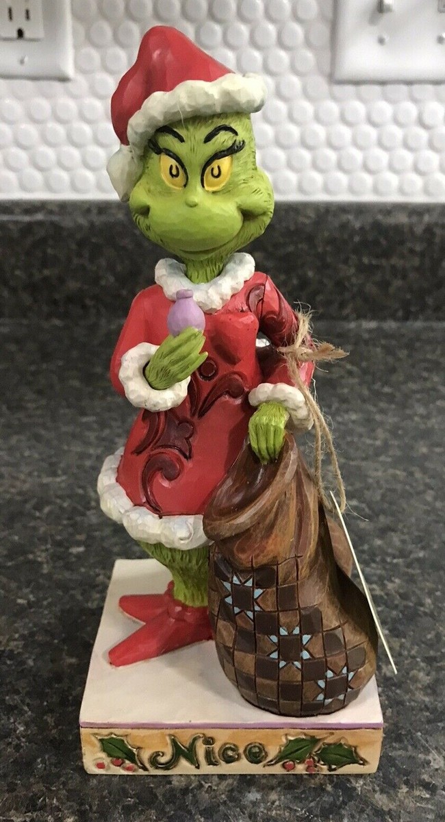 2021 Jim Shore Dr Seuss Grinch Two-Sided Naughty / Nice Figurine