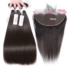 20 20 20 20 INCH 13X6 TRANSPARENT LACE FRONTAL PERUVIAN HUMAN HAIR STRAIGHT 390g