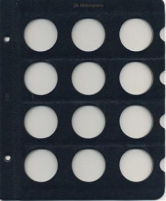 Whitman Classic Blue Coin Album Blank Page 36mm Openings 12 Ports New Free Post