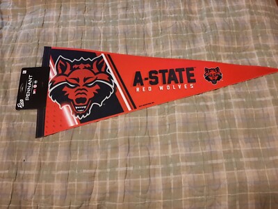 Arkansas State RED WOLVES Official NCAA Team Premium Felt PENNANT 12'' x 30''