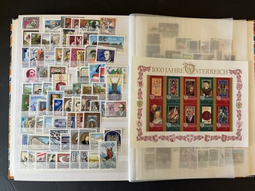 AUSTRIA - dal 1955 al 2001 - 47 ANNI MINT/NH - Collezione completa in ALBUM LINDNER - Foto 16 di 23
