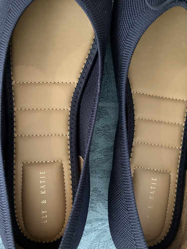 NEW + Box Kelly & Katie New Navy Padded Comfort Slip On Ballet Flat + Bow 10 M - Picture 6 of 11