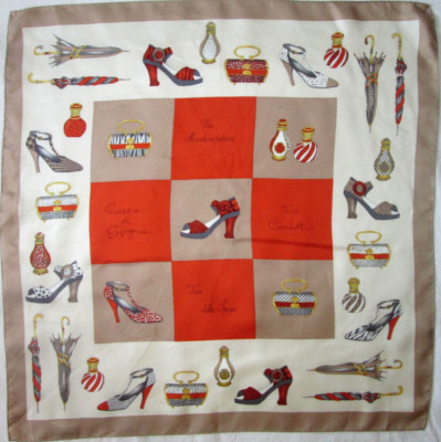 - CODELLO Foulard Soie TBEG Vintage Schal 52x53 cm