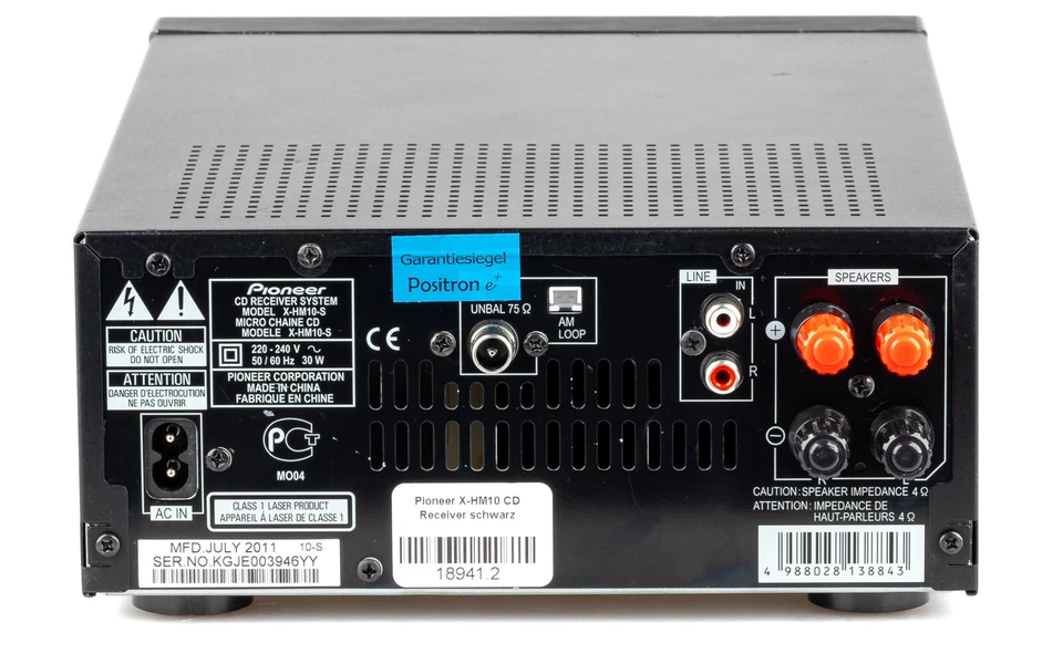 Pioneer X-HM10 Ricevitore CD Nero + FB / Revisionato 1 Anno Garanzia [2] - Immagine 4 di 4