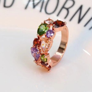 Authentic Natural Gemstones Rose Gold Plated Inlay Pendant Necklace Ring Bracelet Earrings