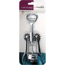 CHROME WINGED CORKSCREW & WINE BOTTLE OPENER WAITERS NEW
