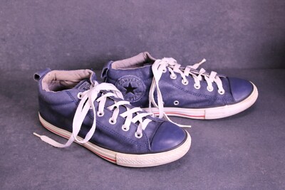 Converse Sneaker CTAS High Street Mid Unisex Chucks Gr. 38 blau Leder  BC1448