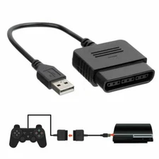 PS2 to USB PC PS3 Controller Adapters Converter Black for PlayStation 2/3 US