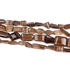 Smokey Quartz Beads Gemstone Beads 13Inch 8X14-9X15mm Faceted Beads Nuggets Bead