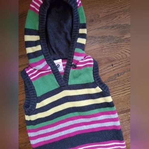 GYMBOREE Girls 4 Merry and Bright striped hoodie sweater jumper - Picture 3 of 7
