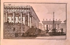 18thC. OLD MASTER: JEROME-CHARLES BELLICARD (1726-1786) VIEW OF ROME  - FORUM