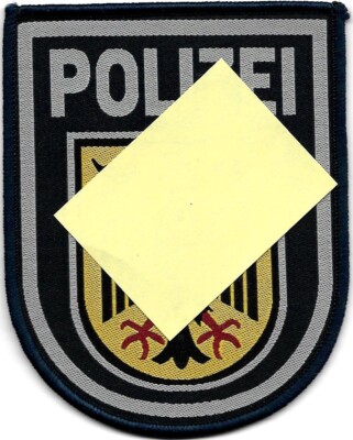 BundesPolizei ca.17 Ja. alt Abzeichen Patch Polizei BGS gewebt  OHNE Klett GSG-9