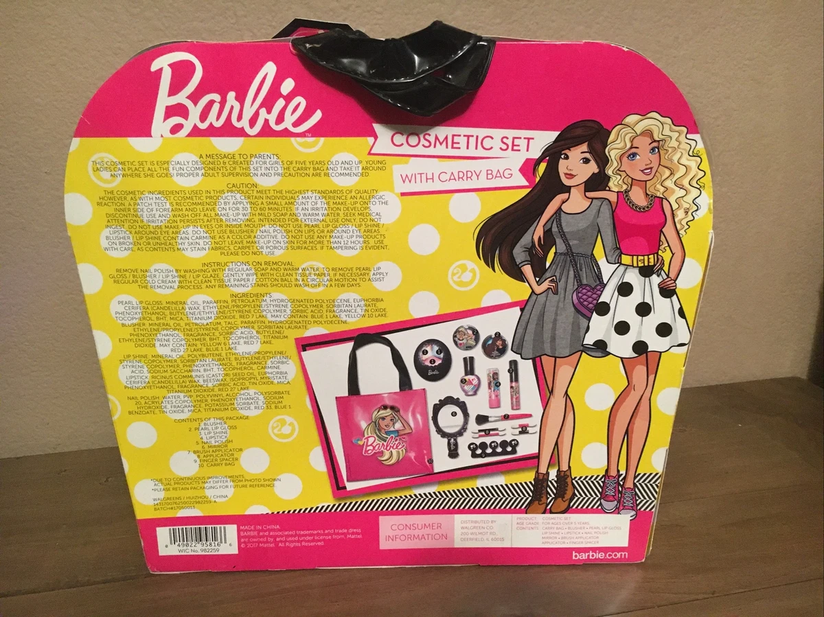 Barbie cosmetic set with carry bag hot sale