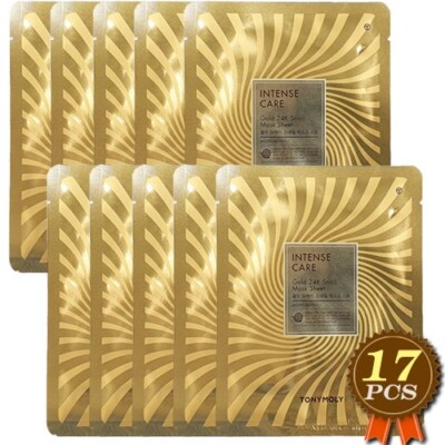 TONYMOLY Intensive Care Gold 24K Snail Masks 17pcs Facial Mask Sheets Newist Ver