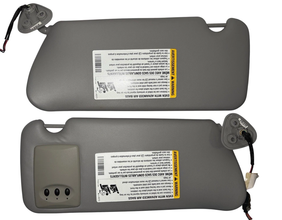 Комплект солнцезащитных козырьков 2004–2009 Cadillac SRX LH RH — серые с Homelink и фарами от оригинального производителя - Изображение 2 из 4