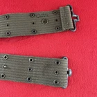 US Military Army WWII WW2 Pistol Canvas Web Belt OD Green 1945 NASCO