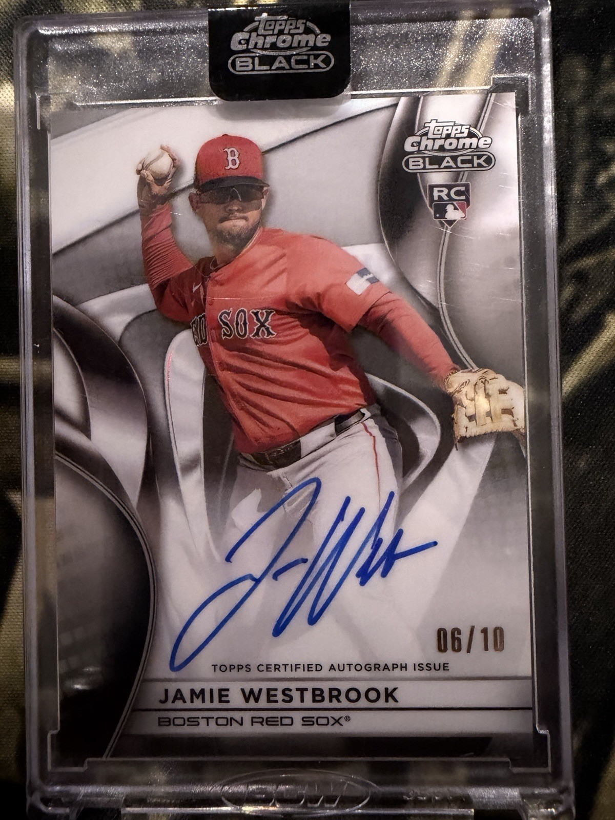 Topps 2025 Chrome Black Jamie Westbrook RC Auto White Refractor 6/10 CBA-JWE