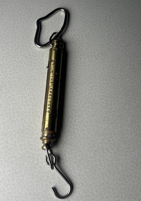 Chatillon NY USA BRASS IN-15 Hanging Scale 15lbs / 7.5Kg Capacity Fish Scale