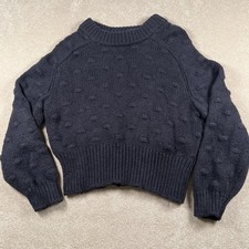 Universal Thread Sweater Black 3D Knobby Thick Heavy Cotton Blend Women's Large