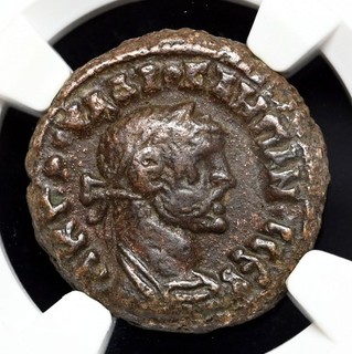 EGYPT Alexandria. Diocletian. AD 284 305. Potin Tetradrachm NGC XF