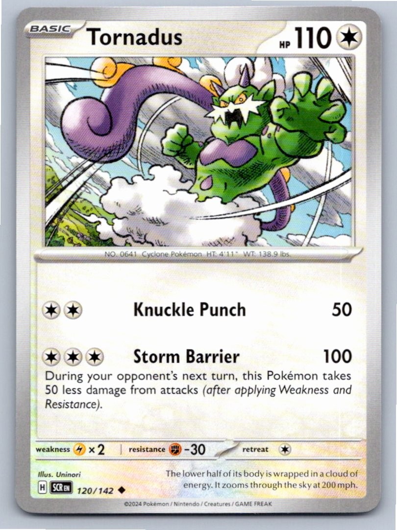 2024 POKEMON TORNADUS STELLAR CROWN 120/142 UNCOMMON NM A41433 FREE S&H