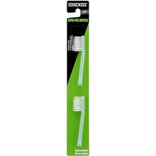Replacement Brush Head, 2 Count, Clear Blue, Extra Fine Bristles, Nylon